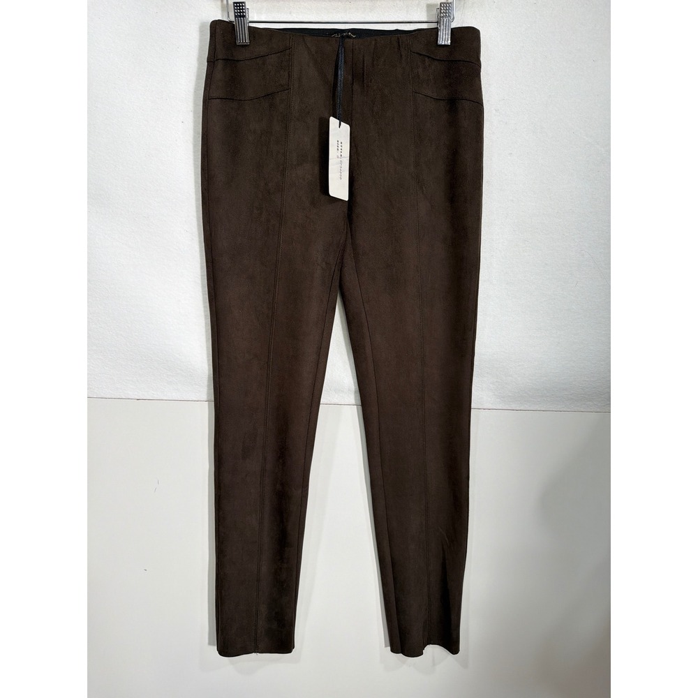 NWT Shinestar Women's Faux Suede Stretch Leggings Pants Brown Size S SP3485B